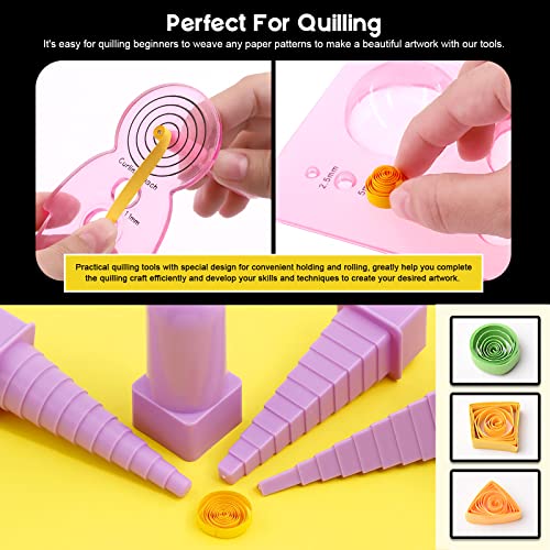Mardatt 64-teiliges komplettes Papier-Quilling-Set, 45 Farben, 900 Streifen, notwendige Werkzeuge für Anfänger und Fortgeschrittene, DIY Handwerk Quilling Set