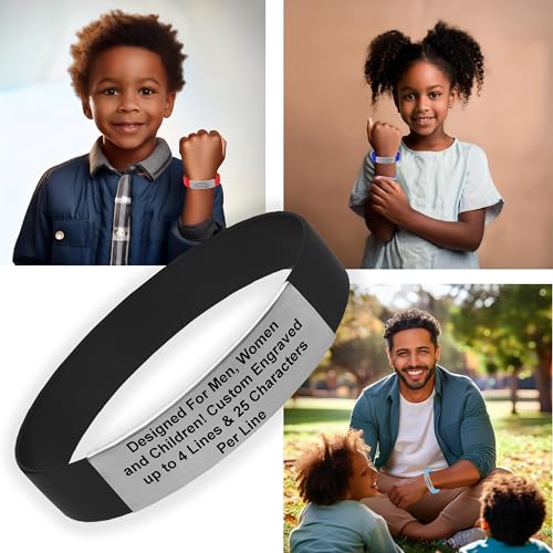 Silicone Medical Alert Bracelet - Women's & Men's ID Bracelets3