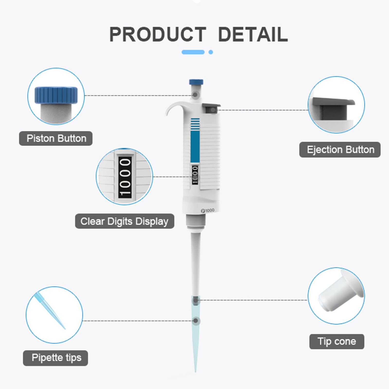 Kit Micropipette Professionale Da 0.1μl A 10ml - Con Puntali Sterili E Portapipette - Foto 10