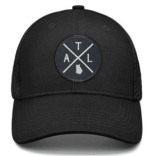 ATL Atlanta Trucker Hat for Men & Women & Unisex Mesh Unite State City Adjustable Baseball Cap