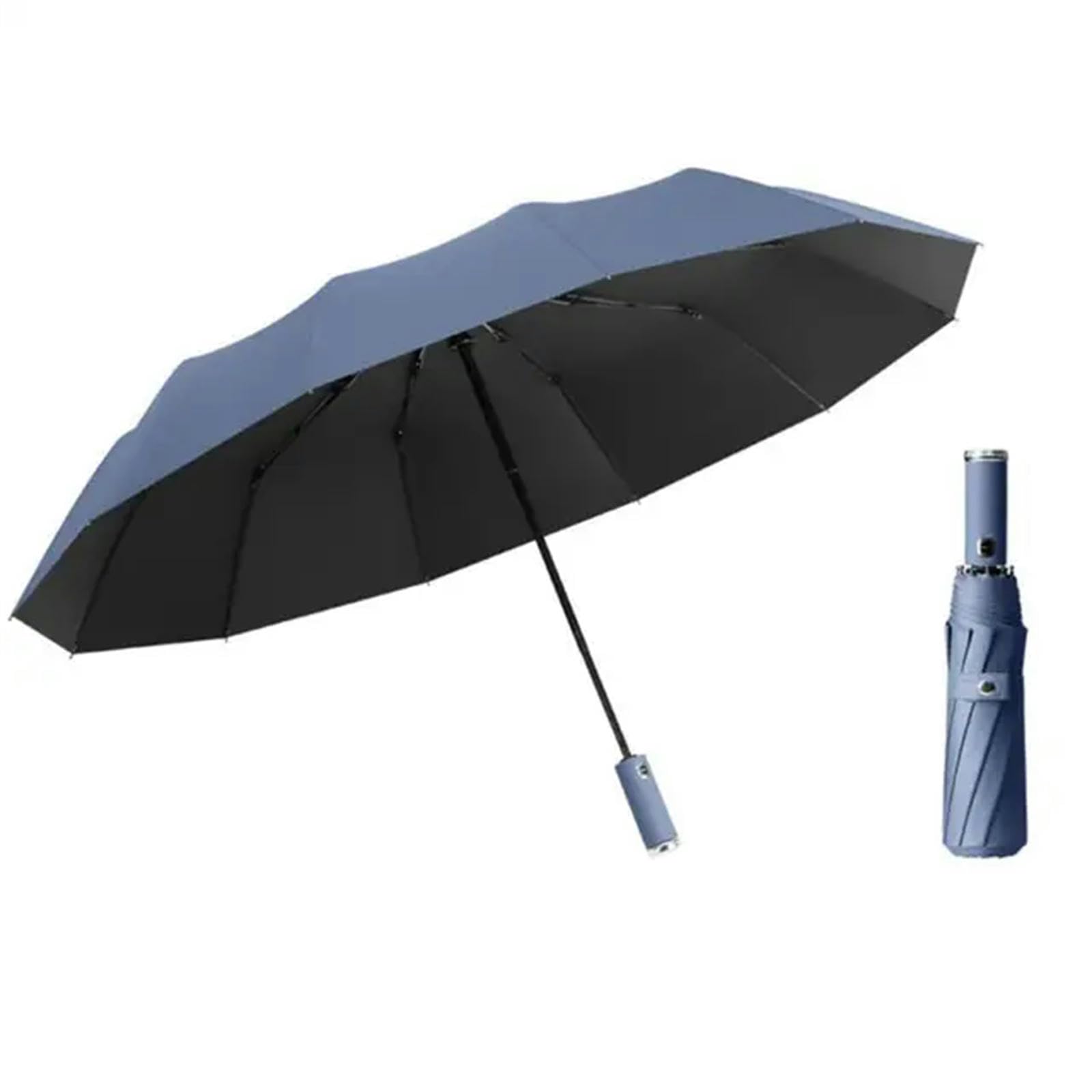 Parasol przeciwsłoneczny ochrona przed promieniowaniem UV w pełni automatyczny odwrócony składany parasol z latarką LED odblaskowy pasek parasole UV