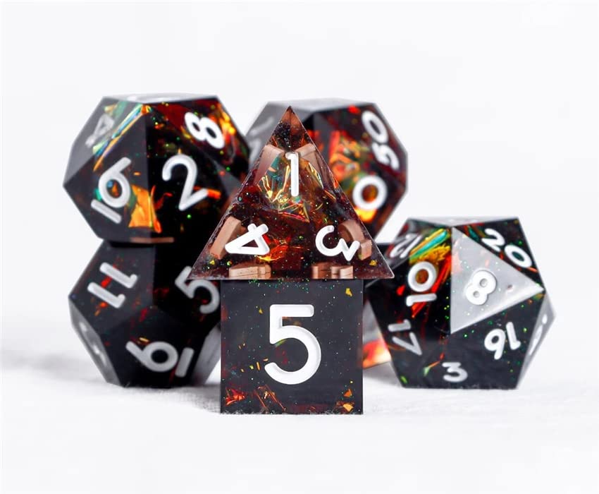 Dados DND para Mazmorras y Dragones juego cambiante con purpurina para noches de rol épicas