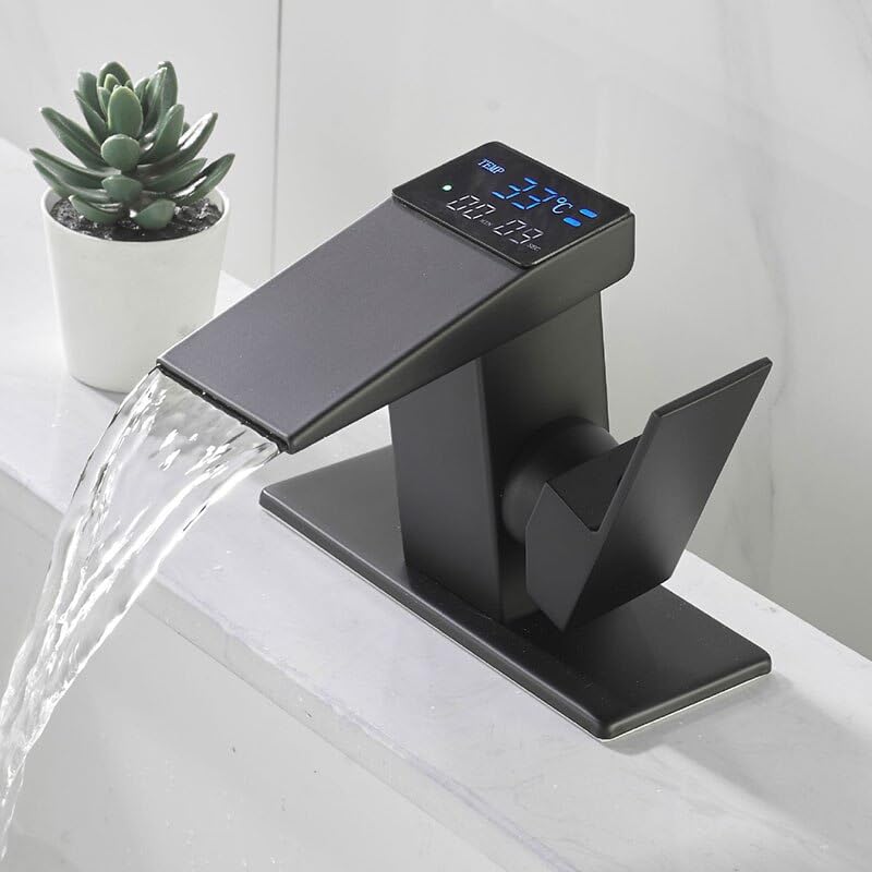 Mitigeur mural cascade LED Nero pour une robinetterie de salle de bain luxe
