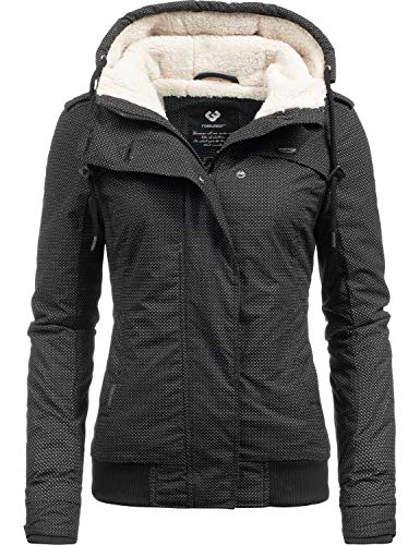Ragwear Ewok Veste d'hiver pour Dame avec Capuche Black Minidots018 XL