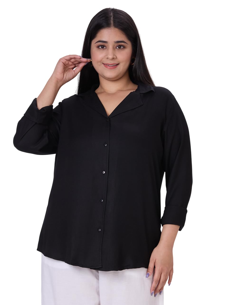 style quotient Women Maroon Classic Lapel Collar Smart Casual Shirt-picture-49