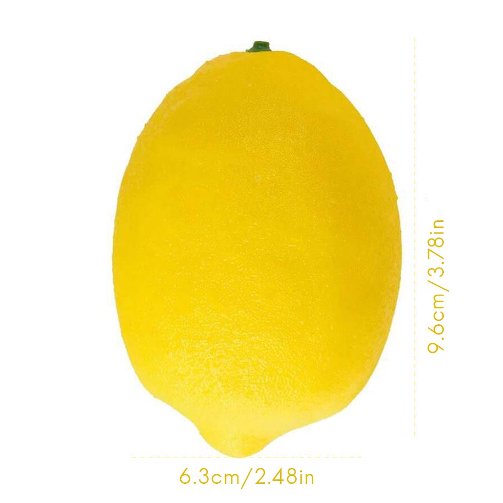 10 Limoni Artificiali In Plastica Espansa - Finta Frutta Gialla Realistica Per Decorazione, Fotografia, Centrotavola, Matrimoni