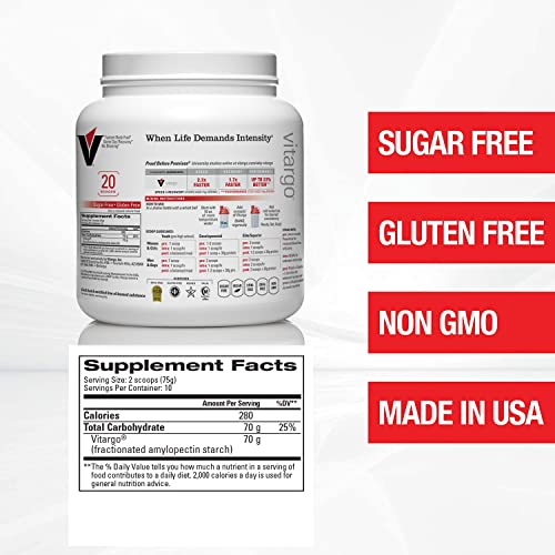 Vitargo Carbohydrate Powder | Feed Muscle Glycogen 2X Faster | 1 Lb Unflavored Pre Workout & Post Workout | Carb Supplement For Recovery, Endurance, Gain Muscle Mass #TOP1