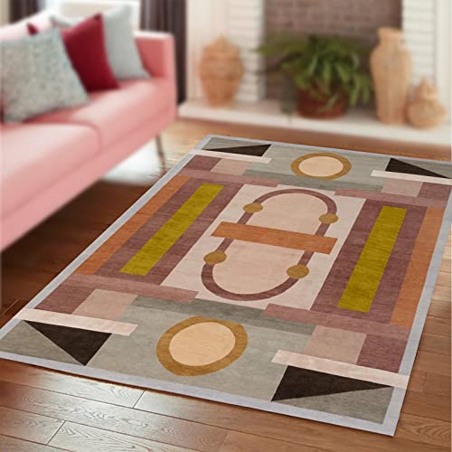 Tapis multicolore rectangulaire de qualité supérieure pour salle à manger - 2