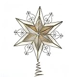 Produktgröße: 45,7 cm. Kurt Adler 27,9 cm 6-Punkt-Doppelseitige Baumkrone mit rauchiertem Capiz und Schnörkel, mehr/Keine