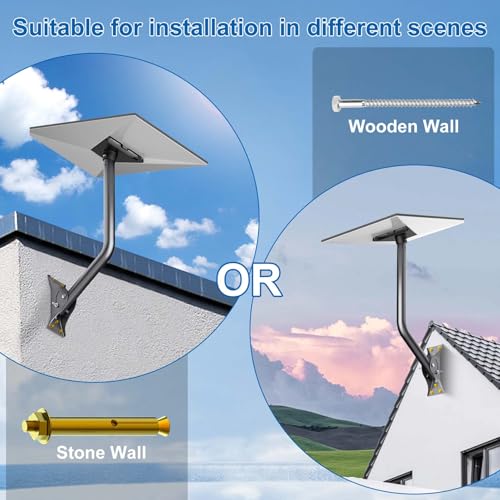 Image of Standard 4 /4X Mount for Starlink, Adjustable Wall /Roof Mounting Kit with Aluminum Pipe Adapter, Compatible with Starlink Standard Gen 3 /V3