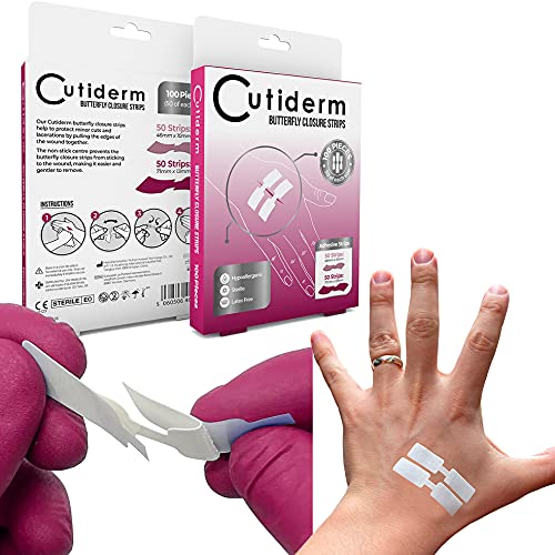 Cutiderm 100er Set Wundnahtstreifen-Strips/Klammerpflaster Nahtmaterial Wundverschluss-Streifen