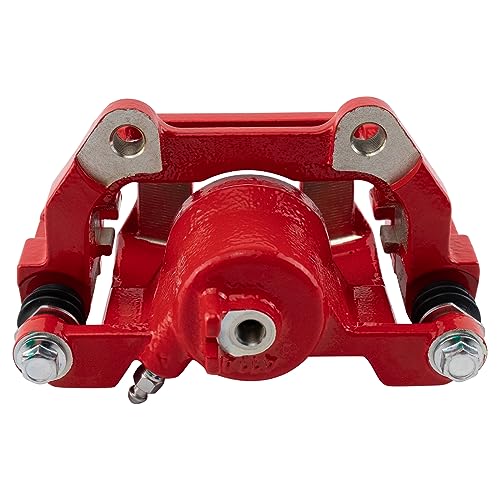Image of TRQ Performance Rear Driver and Passenger Side Brake Caliper Set Caliper Brackets Hardware Compatible with 09-15 Honda Pilot