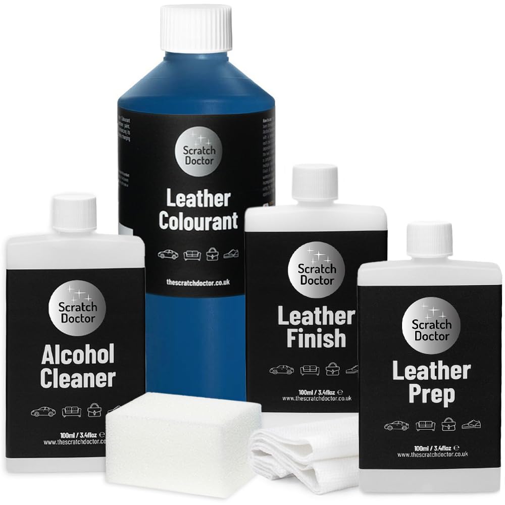 The Scratch Doctor Leather Recolouring Kit for Furniture & Car Seats | Clean, Dye & Protect | Includes Cleaner, Primer, Dye & Sealant (Dark Grey, 1000ml) — view 15