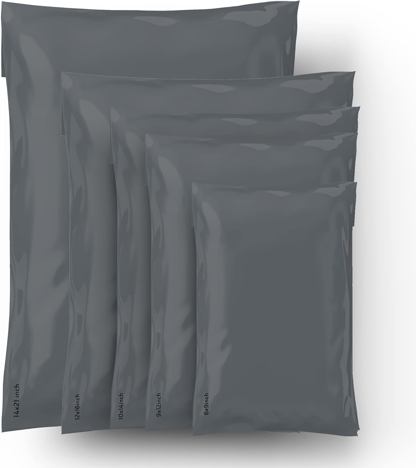 BANGYPOST Large Mailing Bags Shipping Poly Postal Self Seal Bags in All Size, Small Mailing Bags Postage Packaging Bags Grey (6x9 Inch | 50 Pack)
