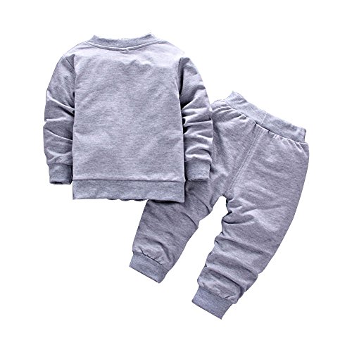 BINIDUCKLING Neonato Cappotto + Pantaloni Grigio