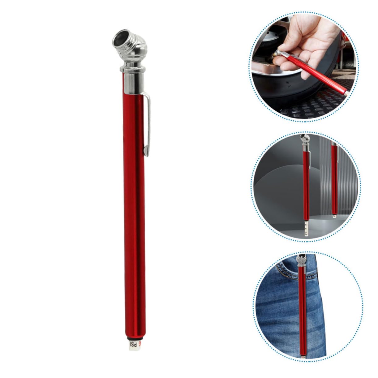 2pcs Portable Mechanical Tire Pressure Gauge Pencil Style for Cars Suvs Motorcycles Lightweight Easy to Use Pressure Reader Tool