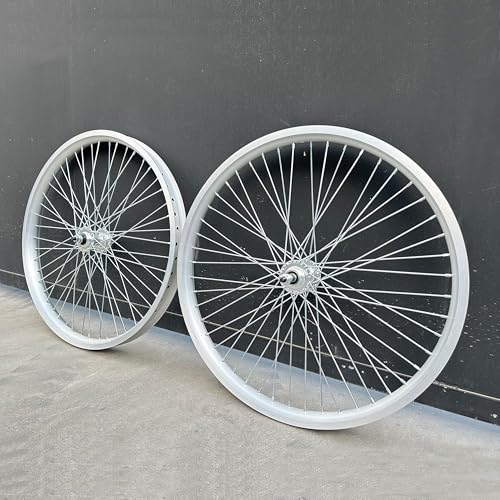 Image of 20 inch /26 inch x 1.85 inch Heavy Duty Bike Rim Wheel Set, 12 Gauge 48 Spokes Wheelset, Double Wall Aluminum Alloy Bicycle Wheels Rims (Front & Rear) Disc Brake