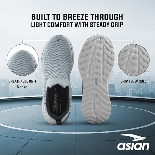 Image of ASIAN Wonderwalk-12 Walking Shoes for Men | Ultra Lightweight & Breathable Shoe| Full EVA Sole, Soft Memory Foam Insole, Easy Slip-On Comfort | Inspired by MS Dhoni Everyday Walking Style