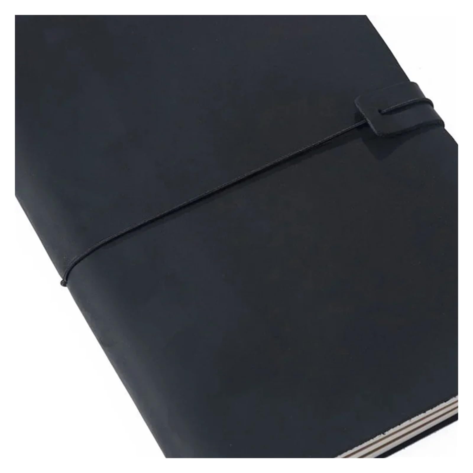 Quaderno in pelle fatto a mano, diario vintage, quaderno di schizzi, copertina da viaggio TN(Black,Standard 22x12.5cm)