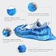 TOOSOFt 50 Stück Schuhüberzieher Einweg mit Point-Break-Design（25 Paare pro Rolle），Überschuhe Einweg Wasserdicht und Schmutzabweisend us Hochwertigem CPE Material.Einfach zu lagern und zu verwenden.