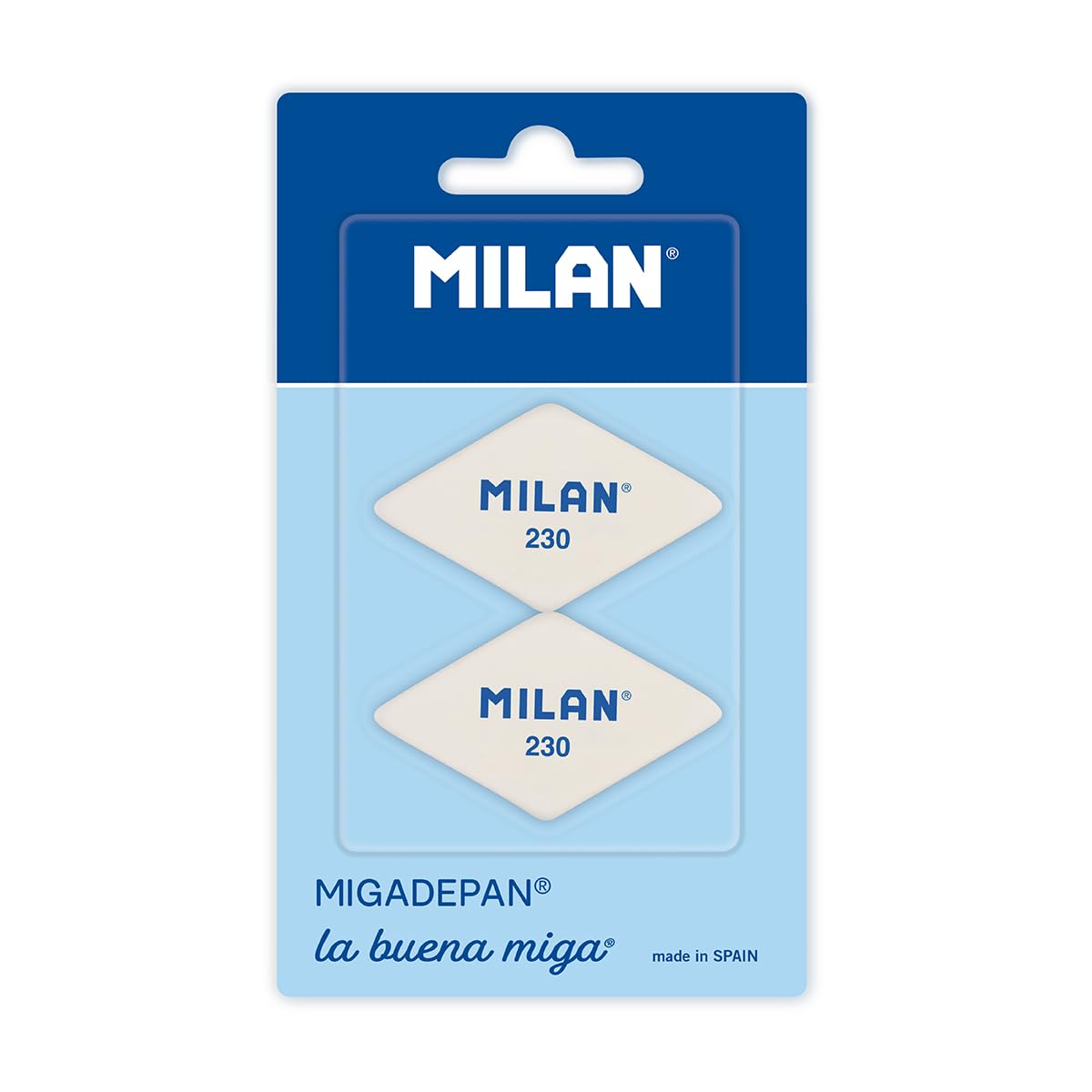 Milan® Blister Pack of 2 Rubber Bands 230 (Bread Crumb)