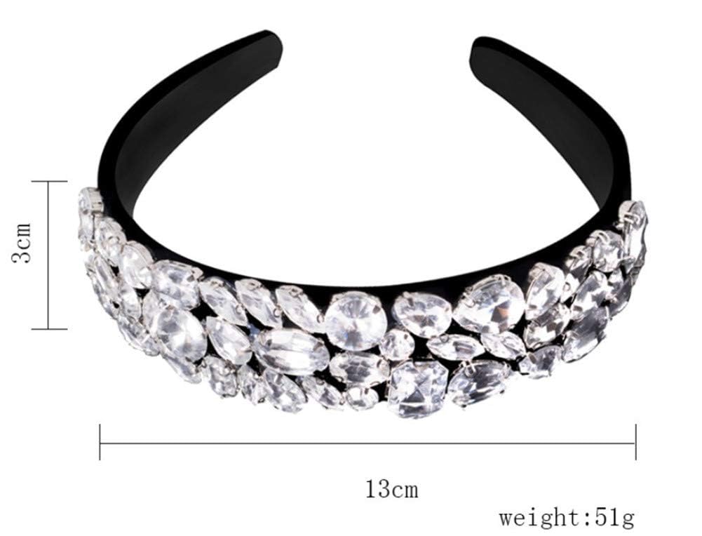 Spunklad Rhinestone Silver Headband, Bling Headbands for Womens Hair Hair Accessories Wedding Guest, Diamond Ladies Hairbands - Image 2