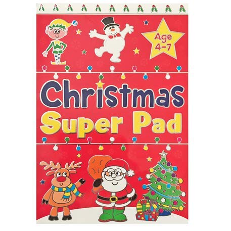 Brown Watson Livre d'activités de Noël Super Pad pour enfants de 4 à 7 ans - Puzzle et coloriage amusant