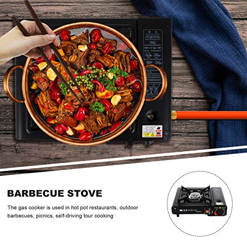 Hemoton Queimador de Fogão a Gás Butano Portátil Camping à Prova de Vento Cozinhando Queimador de Ch