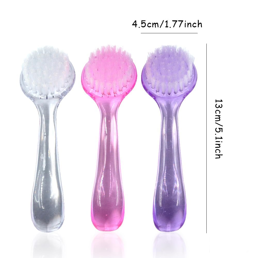 maniglia nail art spazzola di pulizia set manicure unghie e piedi scrubbing Cleaner e vestiti scarpe spazzole 6pcs