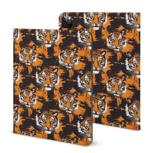 Coque iPad Pro 11 slim motif tigre avec support et réveil auto