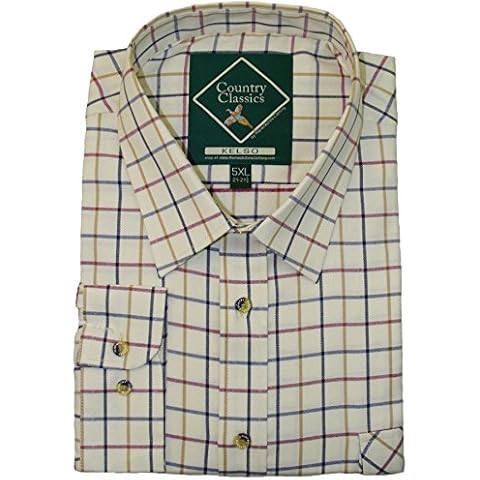 Country Classics Kelso LS Check Mens Shirt - Kelso-Ivory - 3XL Cover