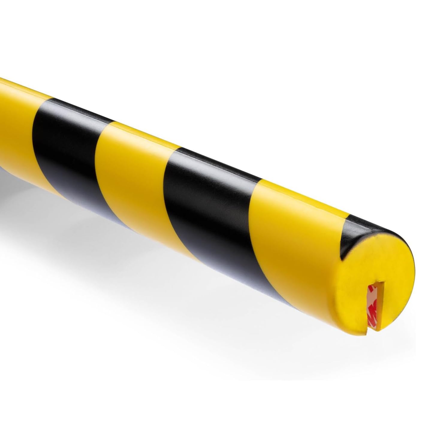 Kyvoria L-Shaped/Circular Edge Protector – 19" Durable Polyurethane Foam, High-Visibility Yellow/Black Stripes & Corner Safety Bumper for Impact Protection