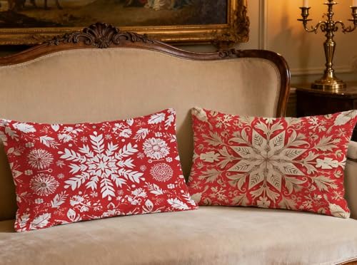 Housse de coussin rouge 80x100 lot de 2 velours rectangulaire - 3