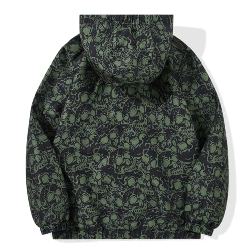 Image of SUNDAY ROSE Boys Windbreaker Jacket Hooded Lightweight Windroof Water-resistant Outdoor Coats for Kids