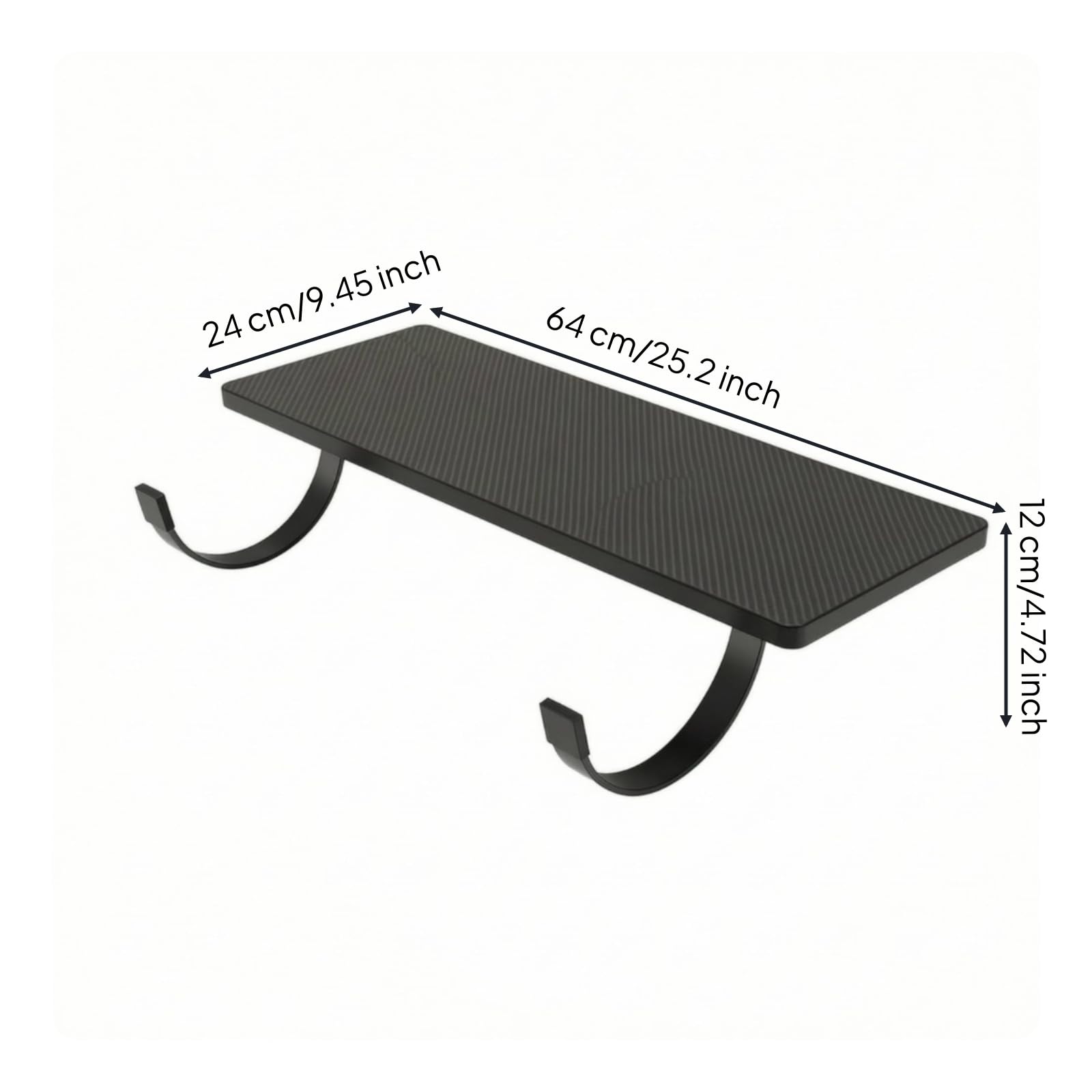 Gralara Prolunga da Scrivania con Morsetti Ergonomico Poggia-Braccia da Scrivania Salvaspazio Supporto per Smart Worker, Impiegati, Ufficio, Casa, 64X24cm