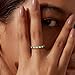 RANDES Eternity Band Rings for Women 14K Gold Plated Sterling Silver Emerald Green Ring Stack 2mm Wedding Bands Cz Engagement Rings Size 9