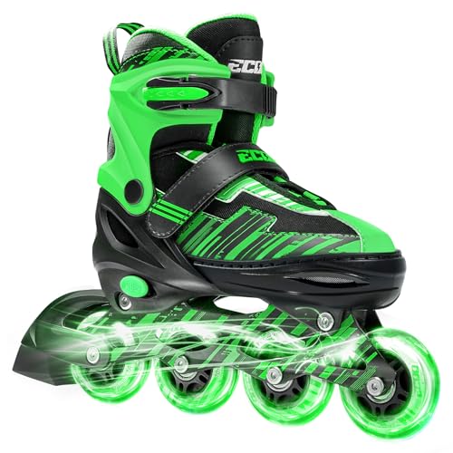 ECOO Adjustable Inline Skates Boys and Girls with Light up Wheels，Roller...