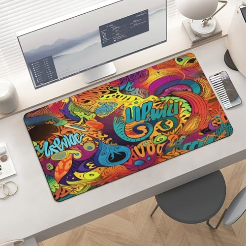 Colorful Pattern Pad para escritorio grande con base de goma miniatura 6