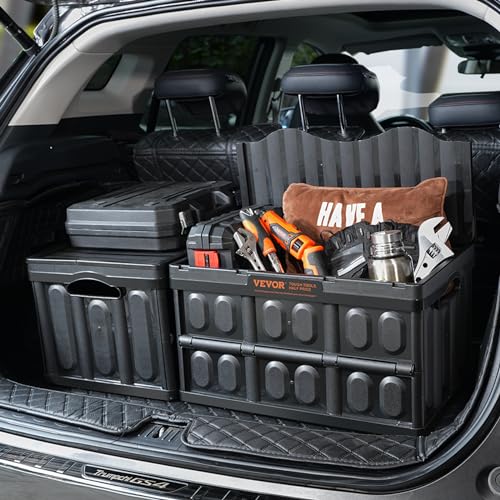 VEVOR 3er-Set 45L Profi Klappbox aus PP Transportbox mit Deckel Faltbarer Aufbewahrungsbox mit Handgriff Stapelbare Kisten Storage Box Faltboxen Stapelboxen für Aufbewahrung & Transport