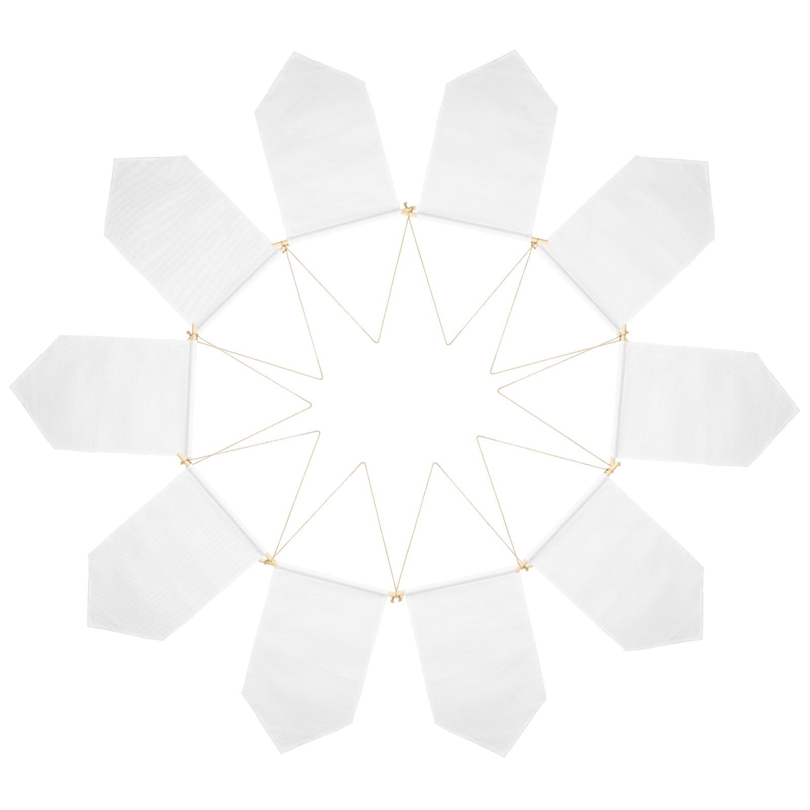 CHILDWEET Fanions en Tissu Vierge Sublimables 50x30 Cm 10 Pièces Couleur Bois Naturel pour Décoration Murale Chambre D’garçon et Filles, Présentoir à Épingles Émaillées, Bannière DIY