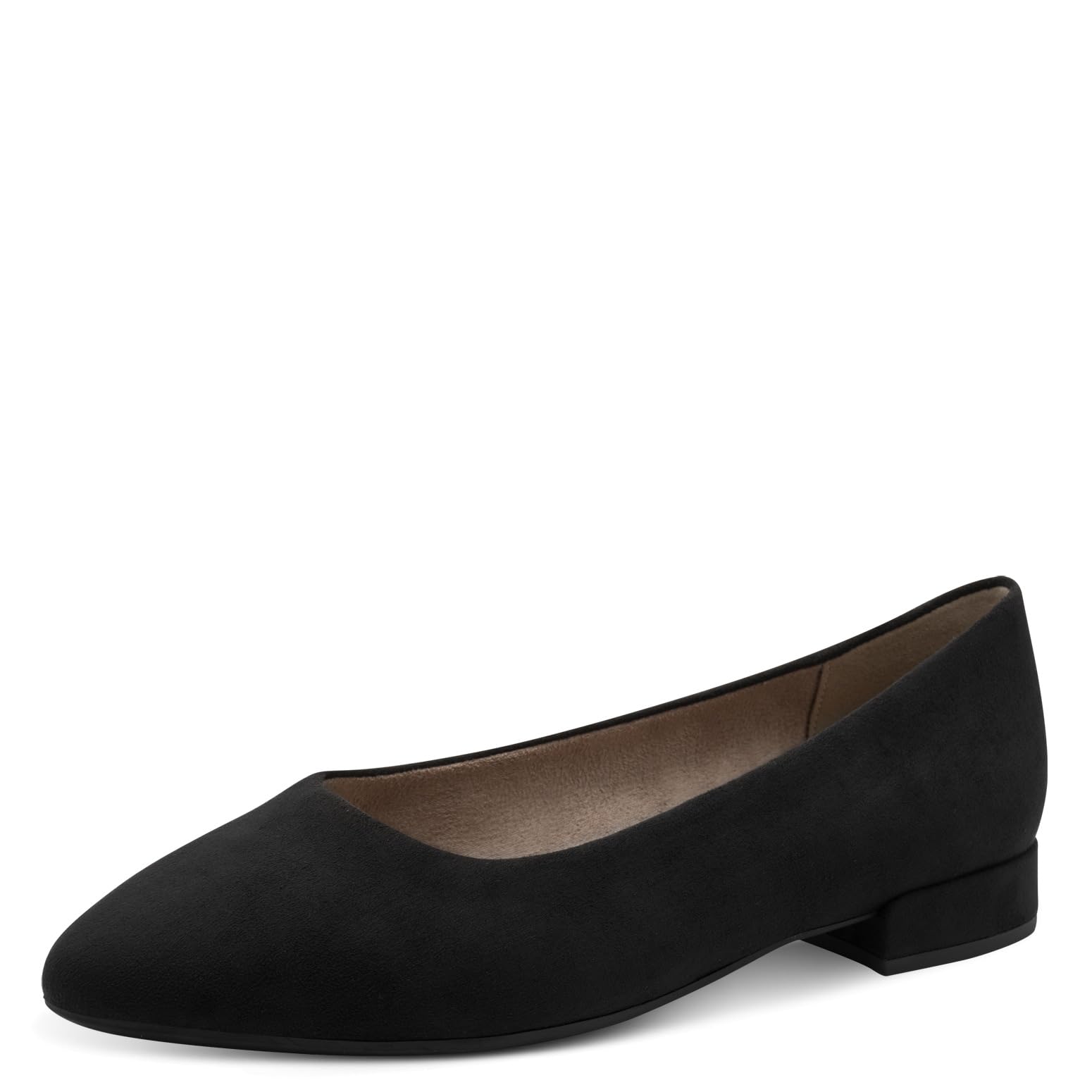 Jana Women’s Ballerinas with Block Heel Vegan, Black, 7,5 UK