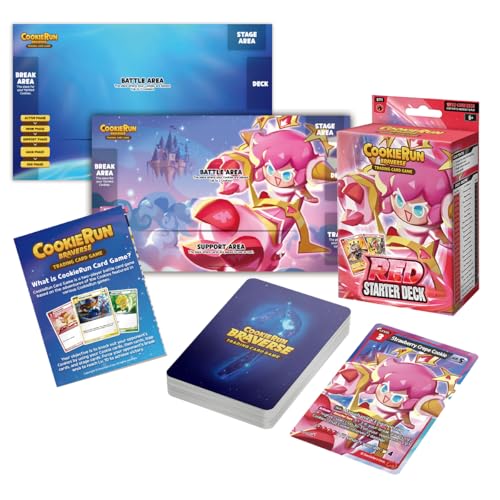 CookieRun: Braverse Trading Card Game - Starter Deck Red - Aggressive Game Play Pack, 1 Player 60 Card Set, Competitive Battle TCG, Deck-Building
