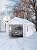 Hipicute 12' x 20' x 11' Heavy-Duty Portable Garage with Canopy Roof, Front and Back Doors, Roll-Up Windows, Portable Carport Reinforced Structure for Cars, Trucks, Boats, and Parties - White