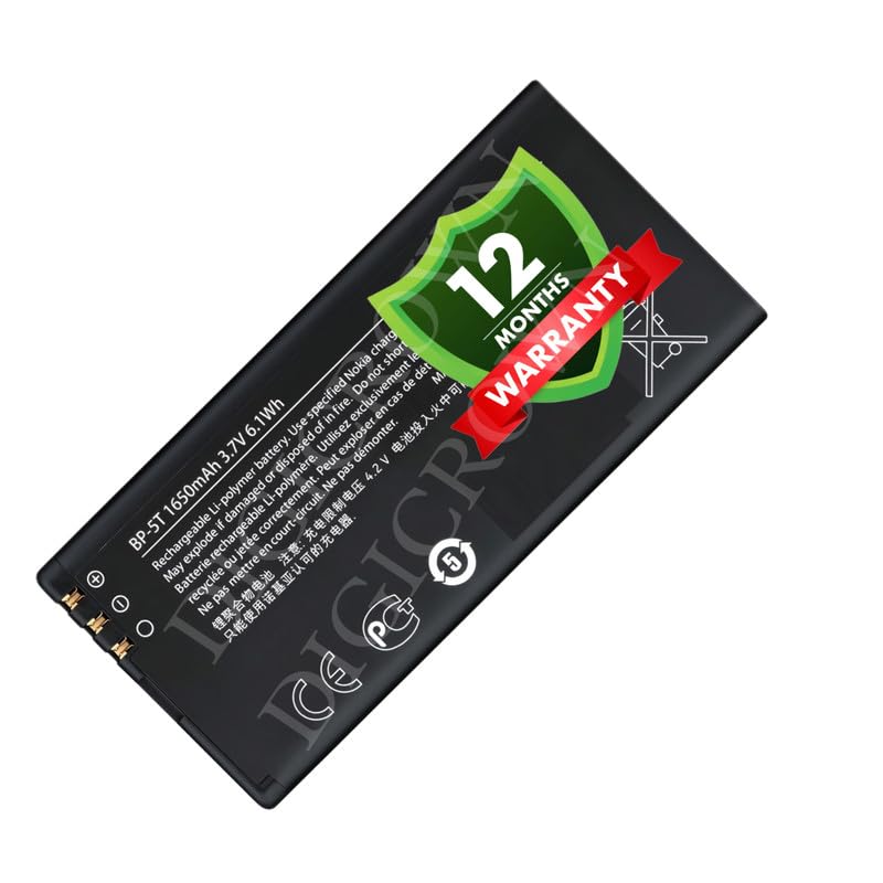 Image of Original BP-5T Battery Compatible for Nokia Lumia 820 - (1450mAh) - 1 Year Warranty