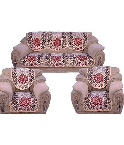 AK DECOR STORE160 TC Cotton 5 Seater Sofa Cover, Set of 06 (Multicolour)
