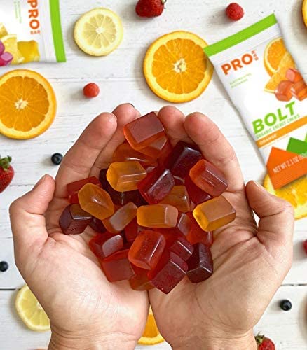 Image of Probar Bolt Organic Energy Chews Orange and Raspberry - Six of Each Flavor, Box of 12 