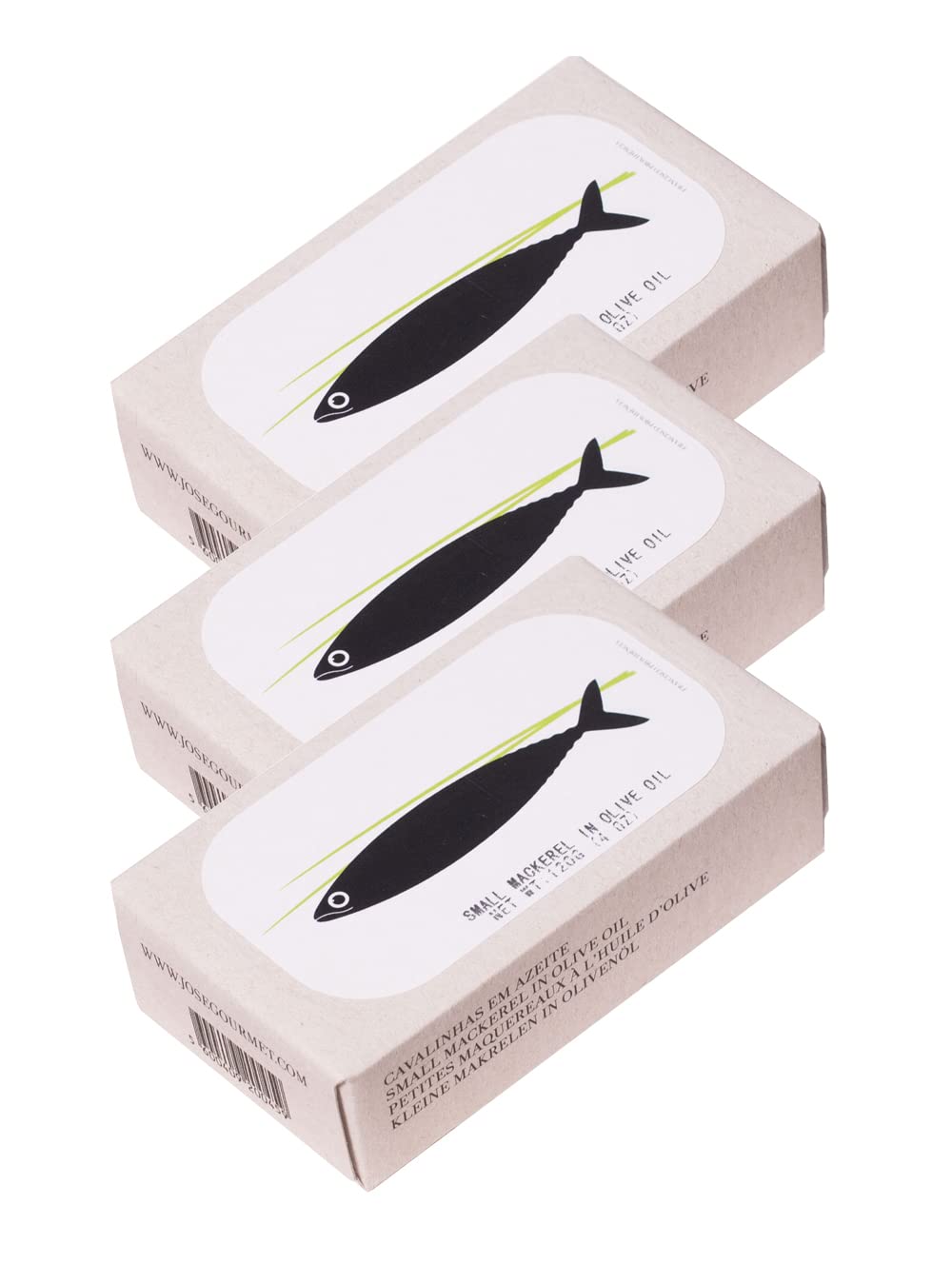 JOSE GourmetSmall Mackerel in Olive Oil, 120g 3-Pack