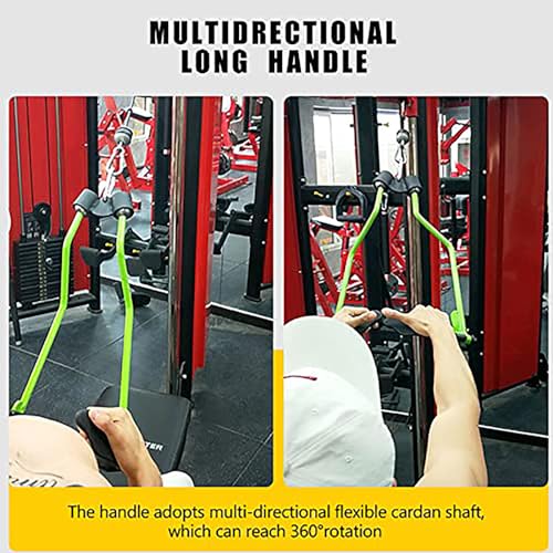 Image of Adjustable Lat Pull down Bar, Cable Machine Attachments for Gym, Home Gym Fitness T-bar Row Pulldown Attachments, Lat Pull Down Machine Wide Grip Neutral Grip Handle