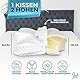 Glückstoff® Orthopädisches Kissen (Zertifiziert für alle Schlaftypen) Kopfkissen Nackenschmerzen aus Memory Foam | Nackenstützkissen Ergonomisches Kopf-Kissen Seitenschläferkissen Weiß