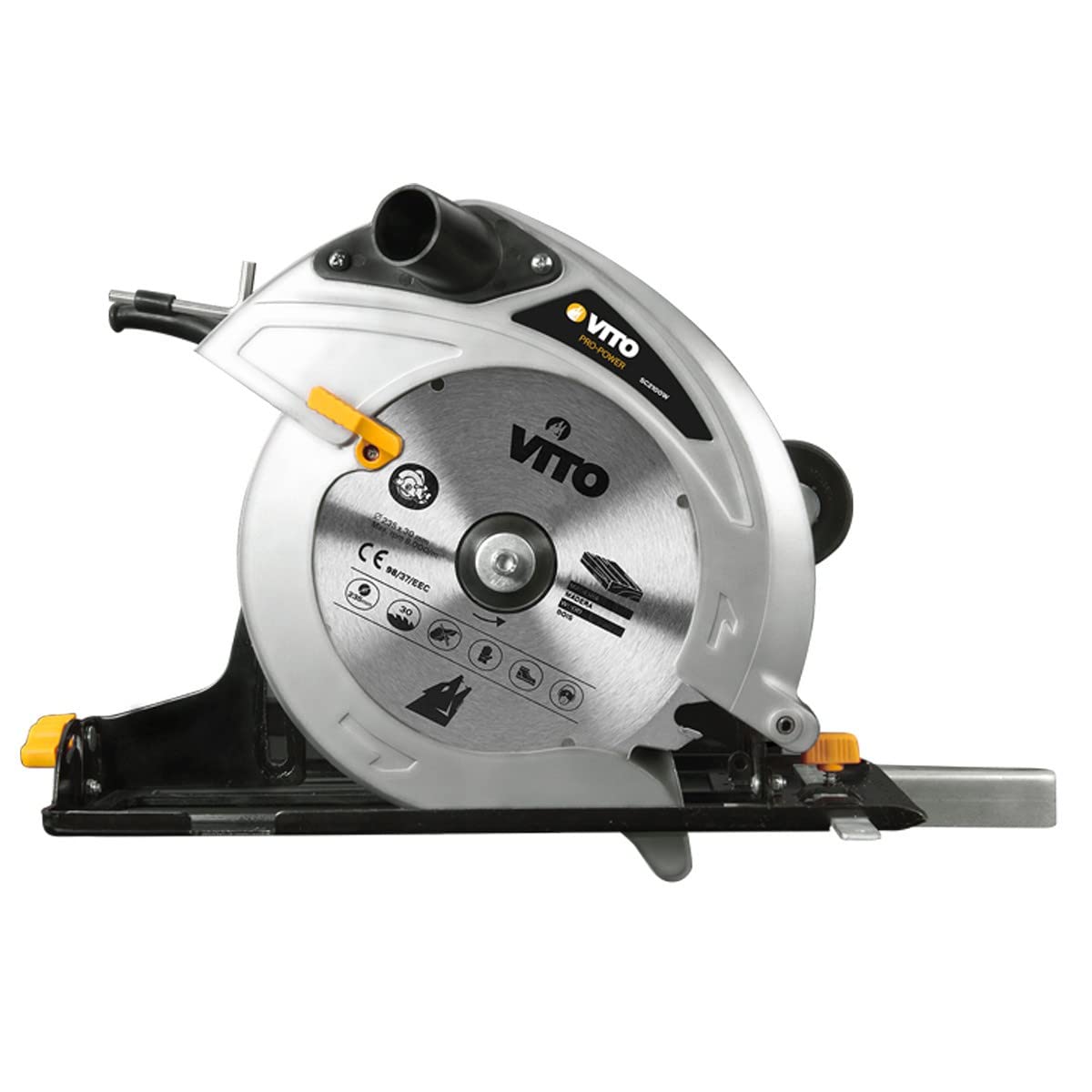 VITO - Sierra circular eléctrica (2100 W, 4500 rpm, 2 hojas para sierra Ø 235 mm, bolsa de herramientas